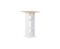 Tables collection addis-abeba table de bar blanc 60x60x110 cm