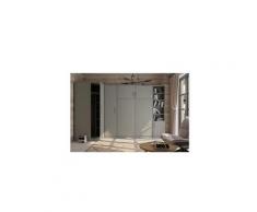 Composition armoire lit escamotable lutecia gris graphite mat couchage 140 x 190 cm 2 colonnes rangements + angle