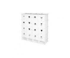 Armoire en plastique à 4 couches avec armoire à chaussures