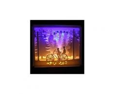 Creative art décor lampe 3d lampe de nuit papier peint peinture led tableau