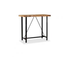 Table de bar bois massif de récupération 120 x 60 x 107 cm