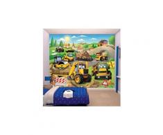 Papier peint enfant jcb construction par walltastic 305x244 cm