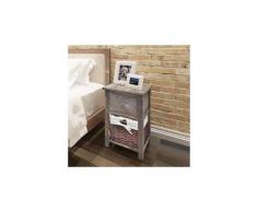 Table de chevet 2 pcs bois marron