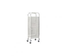 Chariots et îlots gamme brasilia chariot de cuisine pour 16 plateaux 65,5x48,5x165 cm inox