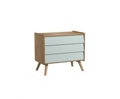 Commode à langer vintage - bois vert