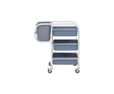 Icaverne - dessertes contemporain chariot de cuisine avec récipients en plastique 87x43,5x92 cm