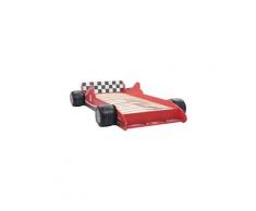 Icaverne - lits bébés et enfants chic lit voiture de course pour enfants 90 x 200 cm rouge