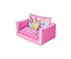 Canapé enfant convertible gonflable motif disney princesses - dim : h26 x l68 x p105 cm -pegane-