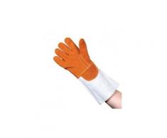 Gants anti-chaleur en cuir rembourré jusqu'à 250°c mafter - 420 mm - orange