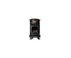 Chauffage d'appoint gaz provence 3 kw noir mat effet poêle à bois