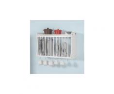 Sobuy® frg275-w porte-assiettes murale meuble de rangement d'assiettes mural