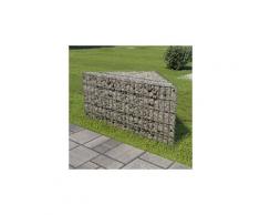 Jardinage serie lomé jardinière en gabion acier galvanisé 75 x 75 x 50 cm
