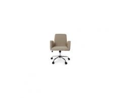 Fauteuil de bureau design tissu crème ariel