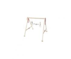 Bass et bass - portique d'activité rose premier age - fabriqué en allemagne - jouet en bois bébé