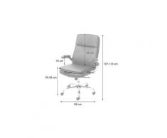 Chaise de bureau hwc-f83 fauteuil directorial pivotant, ressorts en spirale, similicuir ~ marron