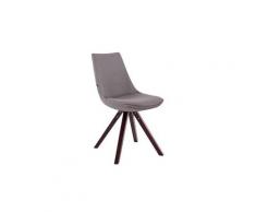 Admirable chaise de salle à manger, de cuisine, de salon malé en tissu cappuccino carré