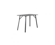 Table de bar 140x70x92cm mdf et acier - décor béton
