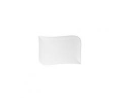 Plat de service en porcelaine melody 42 x 26 cm - table et passion