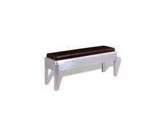 Banc d'entrée cuir véritable 110 x 32 x 45 cm