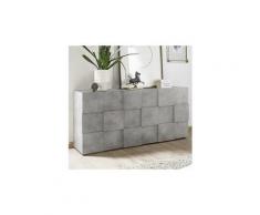 Enfilade 3 portes gris effet béton design artic 4
