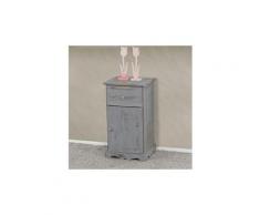 Commode / table d'appoint / chevet / table haute, 35x29x63cm, shabby, vintage, gris