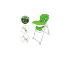 Chaise pliante pour bébé, chaise haute pour bébé, vert, taille déployée: 105 x 89 x 56 cm