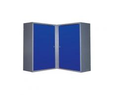 Kupper - armoire murale d'angle 2 portes 4 étagères - bleu marine