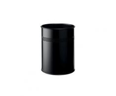 Durable durable corbeille à papier metallique, rond, 15 litres noir