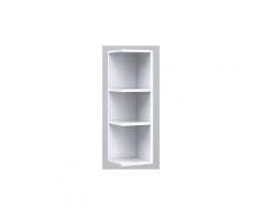 Etagère d'angle coloris blanc brillant, 65 x 20 x 21 cm -pegane-