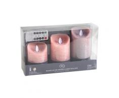 Coffret 3 bougies à led parfumées avec télécommande pamplemousse