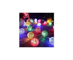 Guirlande lumineuse boule marocaine 20led globe fée corde orbe lanterne patio
