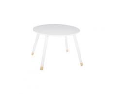 Table douceur blanc pour enfant en bois ø60cm