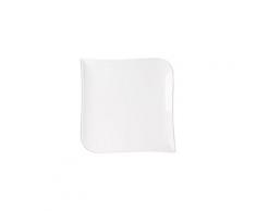 Assiette plate carrée en porcelaine 25.5cm blanc (lot de 6) melody