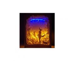 Creative art décor lampe 3d lampe de nuit papier peint peinture led tableau
