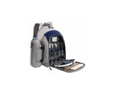 Sac à dos picnic isotherme.4 personnes bleu/gris - be nomad - se970b
