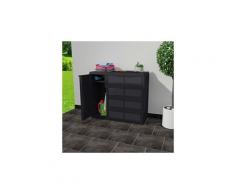 Icaverne - casiers & armoires de rangement sublime armoire de rangement de jardin avec 2 étagères noir