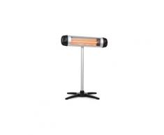 Rising sun chauffage d'appoint infrarouge 850 / 1650 / 2500 w aluminium