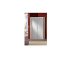 Armoire dressing d'angle cooper 2 portes miroirs 95*95 coloris décor chêne