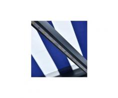 Icaverne - stores extérieurs contemporain auvent avec capteur de vent et led 500x300 cm bleu et blanc