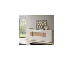 Buffet - bahut - enfilade helsinki buffet 3 portes - décor chene gris - 194,6 x 90,9 x 41,4 cm