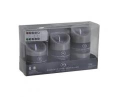 Coffret 3 bougies à led parfumées avec télécommande fleur de coton
