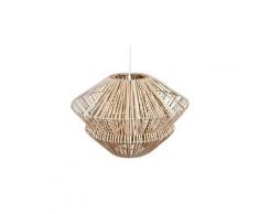 Suspension en rotin coloris beige - dim : h30 x d45 cm - pegane -