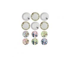 Assiette ard'time ec-oz12as service de table 12 pieces garden life