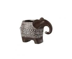Pot de fleur eléphant à motifs géométriques