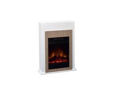 Cheminée électrique optiflame bellini 750 à 1500w blanc et gris béton