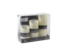 Coffret de 3 grandes bougies à led parfumées avec télécommande vanille