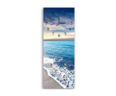 Tableau horloge murale et patère bord de la mer