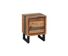 Odilon - chevet 1 porte acier et bois massif