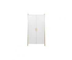 Armoire de chambre amarok armoire enfant - pin massif et mdf - blanc/naturel - style scandinave - l 46 cm