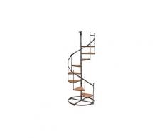 Etagère escalier en métal et bois, 8 niveaux - 53 x 53 x 135 cm -pegane-